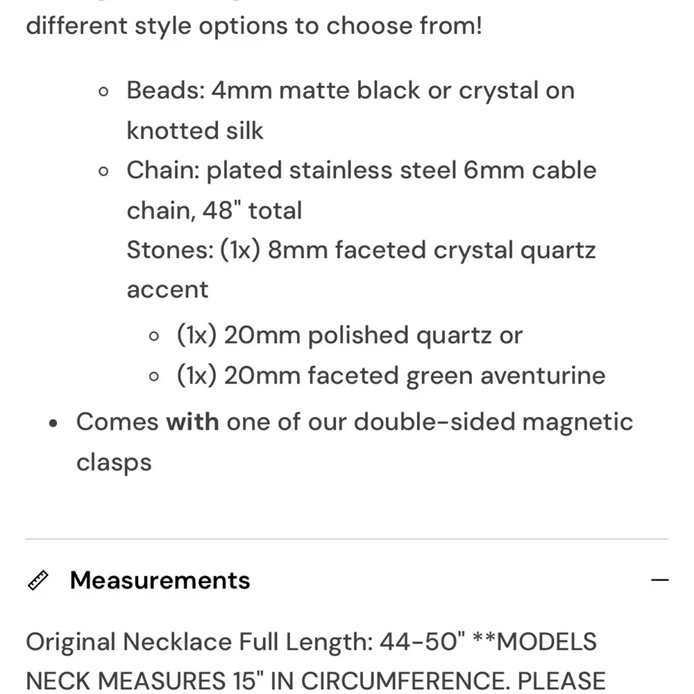 Katia Designs. Gold Pendant Necklace with Black Beads and Crystal Quartz - Picture 2 of 7